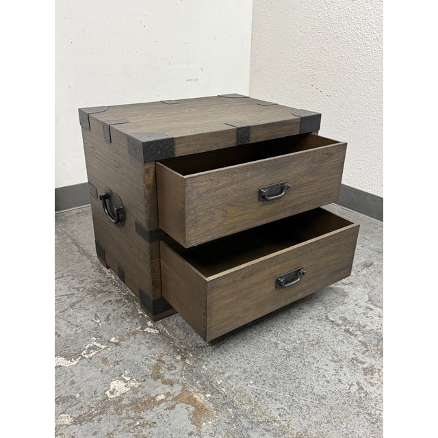 Design Plus Gallery presents the Heirloom Silver-Chest Closed Nightstand from Restoration Hardware. Drawing from the look...