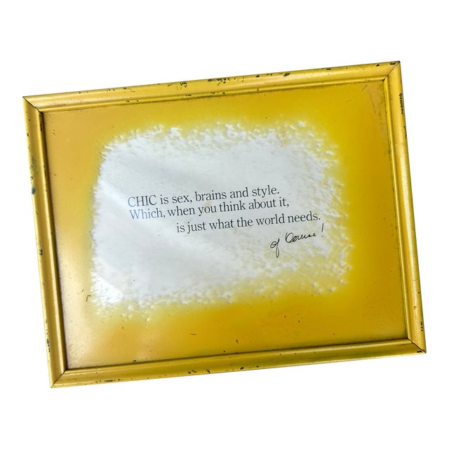 Vintage Chic Advertisement, Framed For Sale