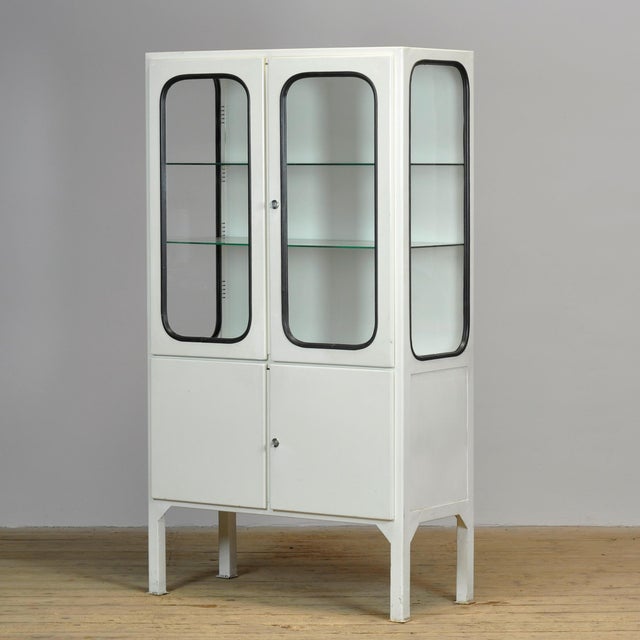 Vintage Medical Cabinet in Glass and Iron, 1970s For Sale - Image 10 of 10