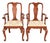 Henkel Harris Queen Anne Solid Cherry Wood Armchairs | Pair For Sale