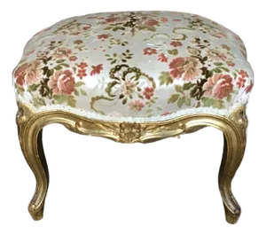 Late 19th Century Louis XV Style Giltwood Stool