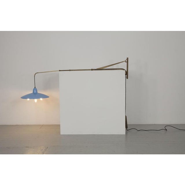 Italian Height-Adjustable Swivel Telescope Wall Lamp, 1950s For Sale - Image 5 of 18