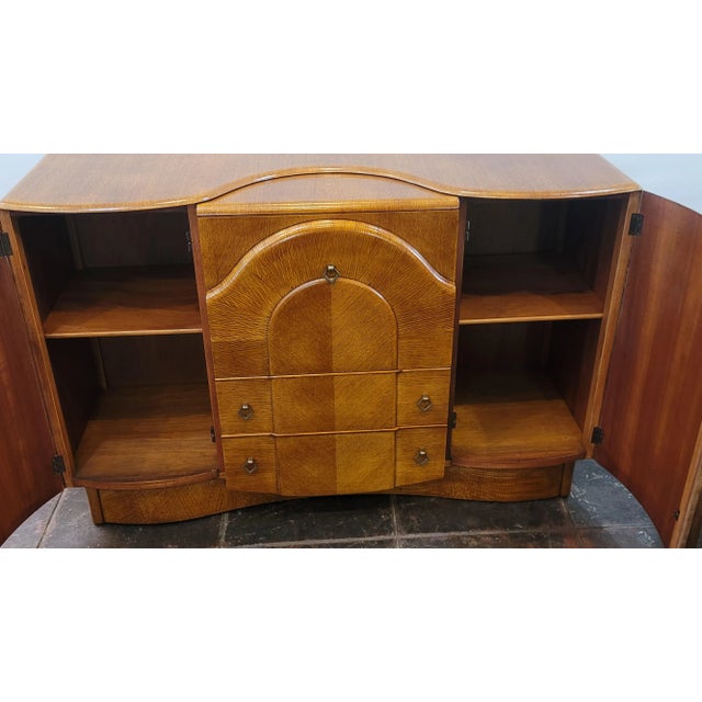 Gold Antique Art Deco Cocktail Cabinet Bar Beautility Company Europe Dry Bar For Sale - Image 8 of 13