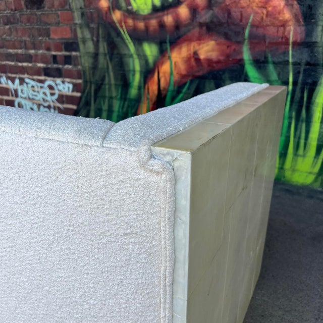 Karl Springer Goat Skin Wrapped Loveseat For Sale - Image 12 of 12