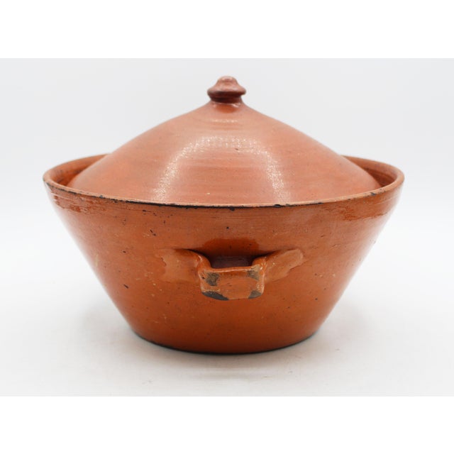 Circa 1930s American Ben Owen I Large Pottery Covered Bowl For Sale - Image 4 of 9