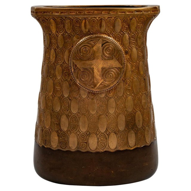 Art Nouveau Austrian Bronze Vase by Gustav Gurschner, 1912 For Sale - Image 6 of 6