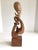 Figurative 1960s Carved Wood Sculpture of Woman Figure Mounted on Wood Pedestal For Sale - Image 3 of 7