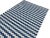 Mid-Century Modern Handmade Cotton Small Chevron Rug, Blue And White - 8'x10' For Sale - Image 3 of 7