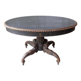 Swedish 19th Century Empire Oval Center Table, circa 1830 For Sale