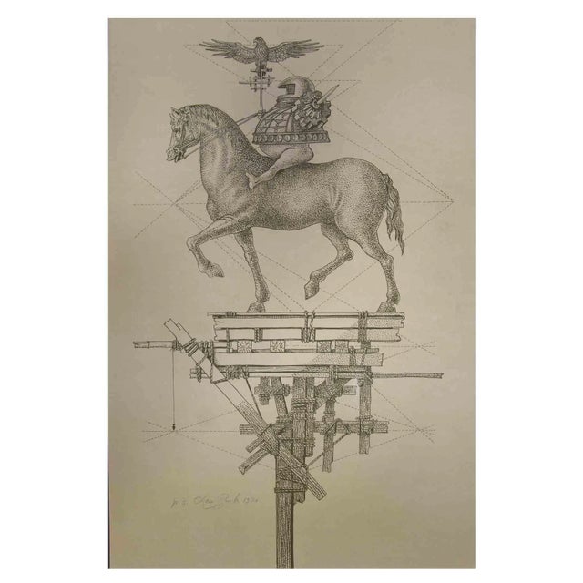 Leo Guida, Composition, Original Etching, 1970s For Sale