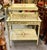 French-Style White Serving Table – Gold Leaf Details, Floral Inlay & 3-Tier Design For Sale - Image 4 of 4