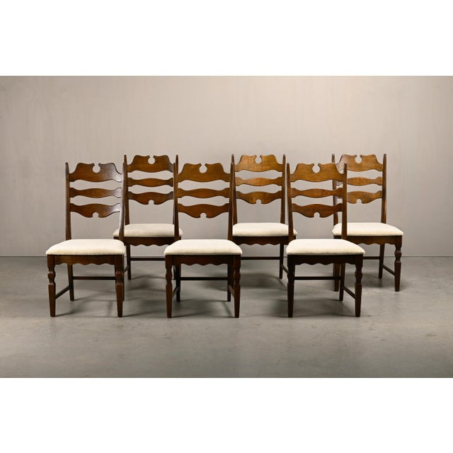 Vintage Razorblade Dining Chairs by Henning Kjærnulf, Denmark, 1960s, Set of 6 For Sale - Image 6 of 18