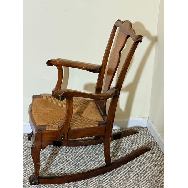 Antique Queen Anne Style Rocking Chair For Sale In Baltimore - Image 6 of 9