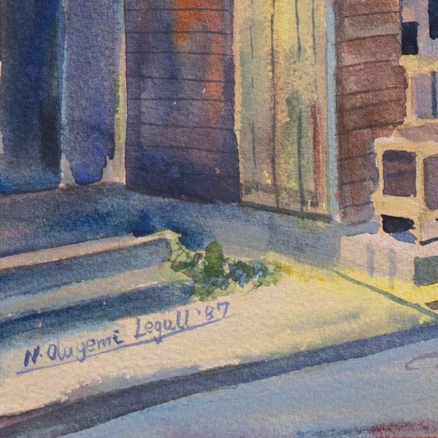 Signed lower left, 'N. Olugemi Legall' for Neville Olugemi Legall (Barbadian, 20th century) and dated 1987. Neville Legall...