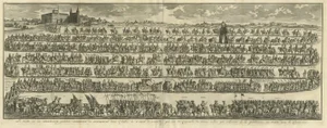 Charles Bird King, Large Illustration of the Procession for the Papal Inauguration in Rome, Italy, 1730, Print