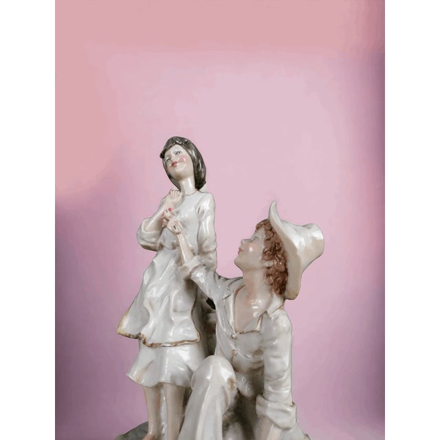 Statuette of Young Love by A. Belcari for Capodimonte, in Flawless conditions. Designed 1950 to 1959