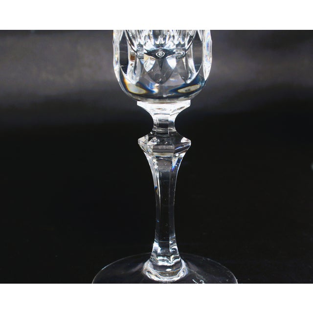 Tall Crystal Champagne Glasses, 1890s, Set of 6 For Sale - Image 4 of 10