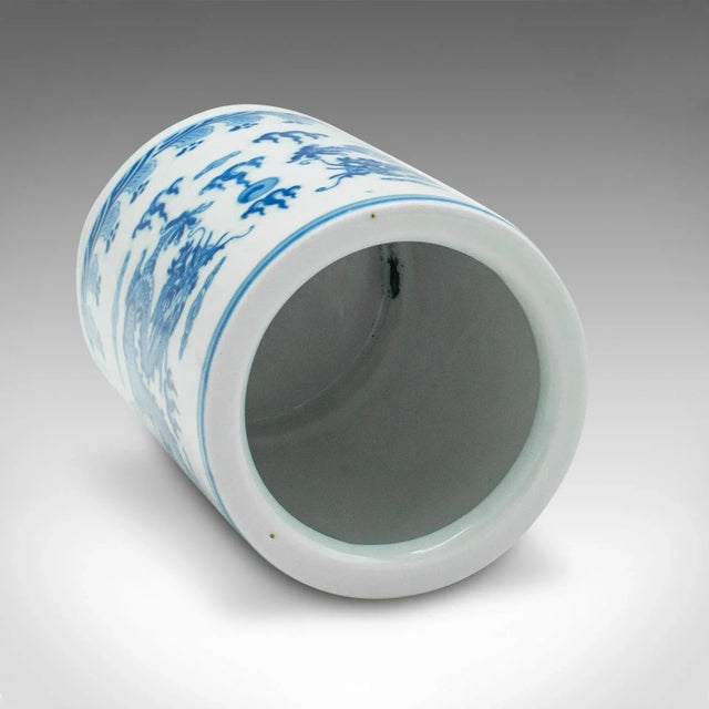 1970s Small Vintage Chinese Ceramic Plant Pot For Sale - Image 6 of 8