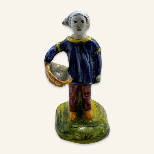 Ceramic Late 19th Century Mont St. Michel Quimper Style Souvenir Figurine For Sale - Image 7 of 7