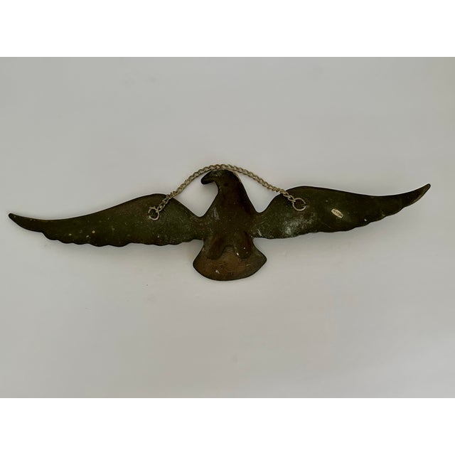 Vintage Mid 20th Century Metal Eagle Wall Decor For Sale - Image 9 of 10