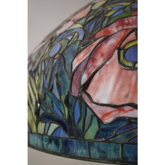 Louis Comfort Tiffany Style Oriental Poppy Floor Lamp For Sale - Image 11 of 15