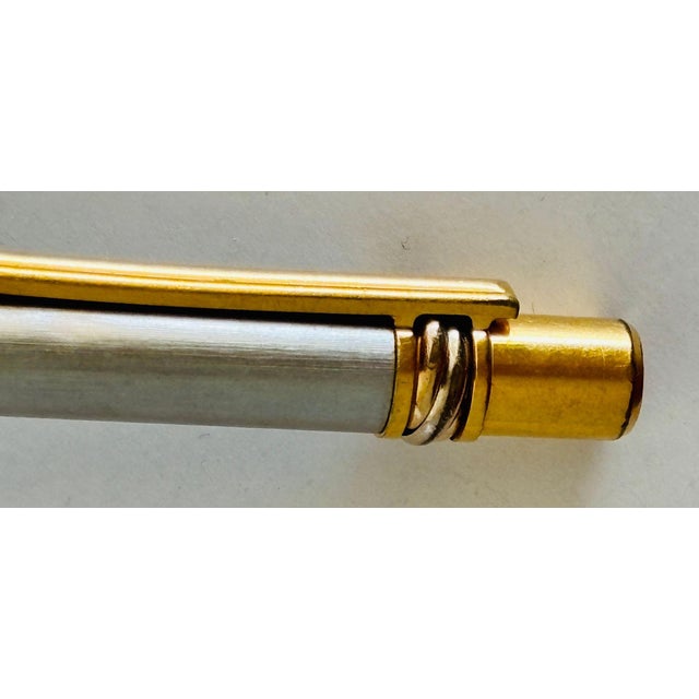 Must De Cartier “Trinity Vendôme” Ballpoint Pen Gold & Silver France Circa 1980s For Sale - Image 9 of 15