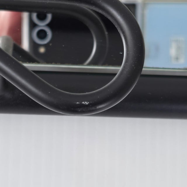 Black Vintage Rockabilly Wall-Mounted Coat Rack with Mirror, 1950s For Sale - Image 8 of 11