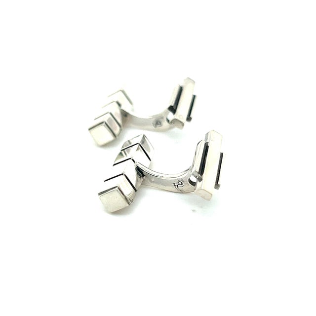 1990s Pair of Georg Jensen Estate Mens Cufflinks Sterling Silver GJ29 For Sale - Image 10 of 12