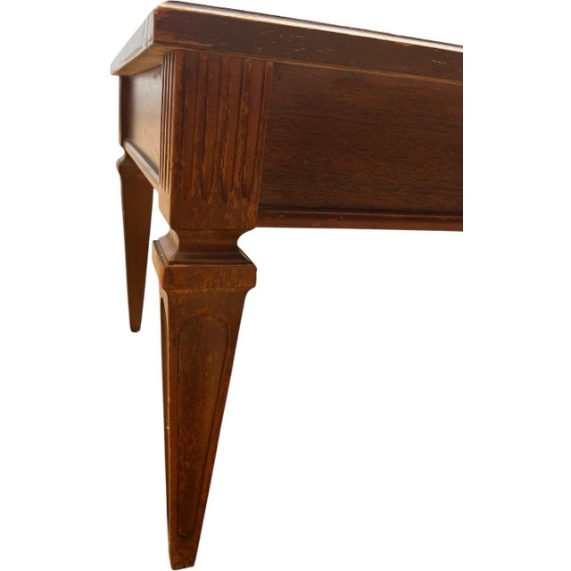Wood 1960s Mid-Century Modern Walnut Chevron Parquetry Long Coffee Table For Sale - Image 7 of 7