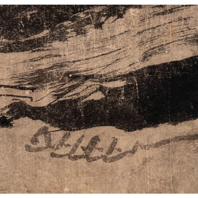 Japanese Hotei Buddha Ink on Paper, 19th C. For Sale - Image 4 of 7