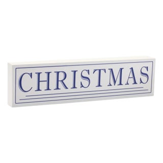 Wood Christmas Sentiment Sign 19.5"L For Sale