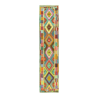 Pasargad Caucasian Tribal Style Flat Weave Kilim Runner For Sale