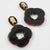 1980s Richard Kerr Red and Black Jeweled Clip Earrings For Sale - Image 5 of 8
