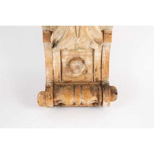 Antique Architectural Hand-Carved Classical Revival Style Corbel For Sale - Image 4 of 13