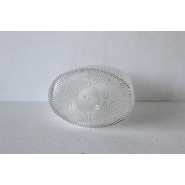 Sally Designs Style Oval Corrugated Lucite Acrylic Wastebasket For Sale - Image 9 of 13