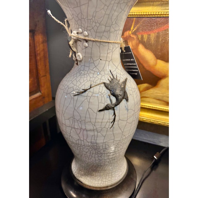 Pair Chinese Porcelain Dragon Vases Fitted as Lamps For Sale - Image 10 of 14