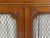 Brown English Regency, Demilune Cabinets, Mahogany, Brass, Fabric, England, 20th C. For Sale - Image 8 of 14
