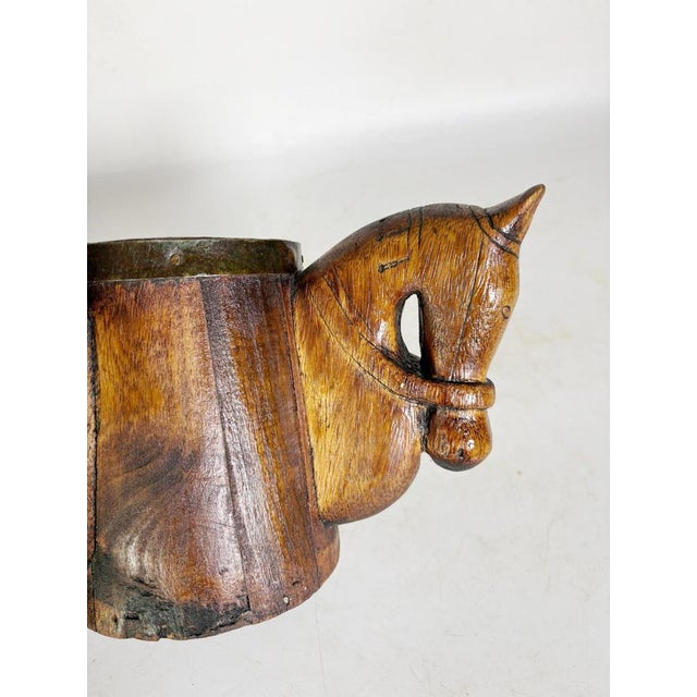 1960s Wooden Pen Holder with Horse Heads, France, 1960 For Sale - Image 5 of 12