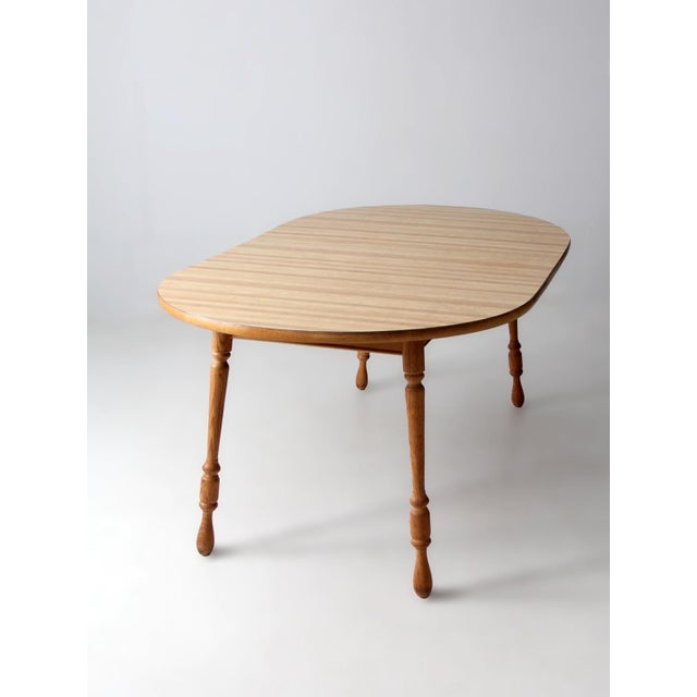 Vintage Farmhouse Dining Table With Leaf Extension For Sale - Image 14 of 18