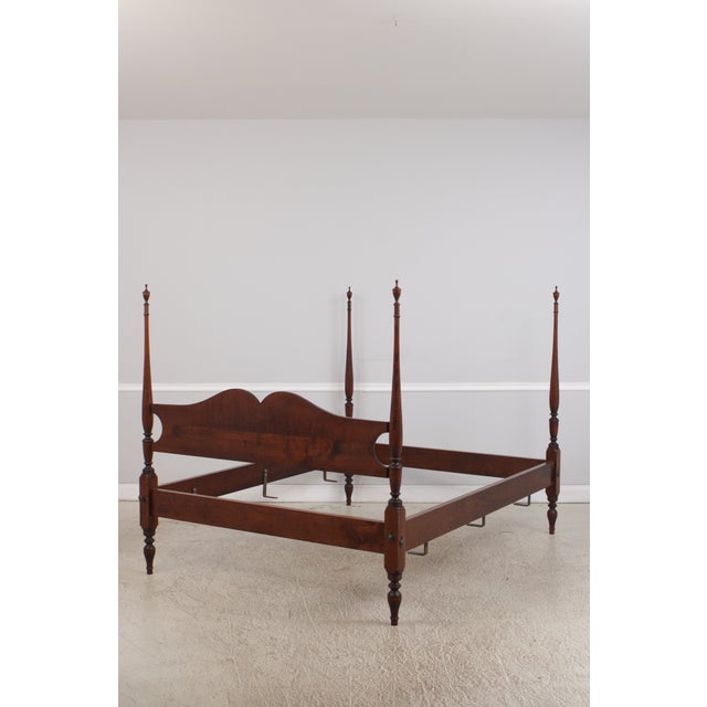 Bench Made Custom Cherry Queen Size Country Poster Bed For Sale - Image 17 of 17