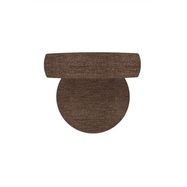 Not Yet Made - Made To Order Collector Modern Moca Bar Chair in Tricot Brown Fabric and Smoked Oak by Studio Rig For Sale - Image 5 of 6
