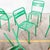 Vintage French Bright Green T2 Dining Chairs from Tolix, 1950s, Set of 6 For Sale - Image 6 of 9