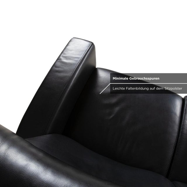 Arion Leather Two-Seater Black Manual Function Sofa from Stressless For Sale - Image 12 of 17