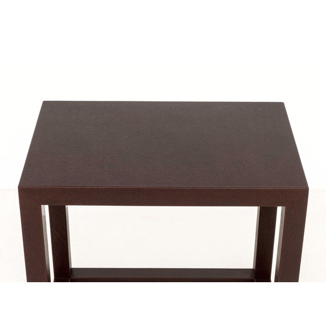 Karl Springer Attr. Maroon Leather End Tables, Pair For Sale In New York - Image 6 of 7