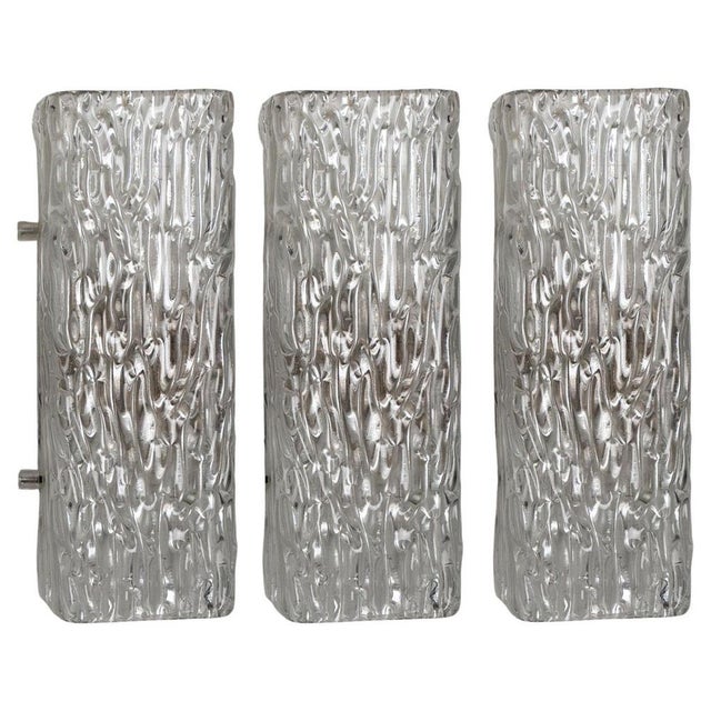 Clear Wave Glass Wall Lights attributed to J.T. Kalmar, Austria, 1960s For Sale - Image 13 of 13