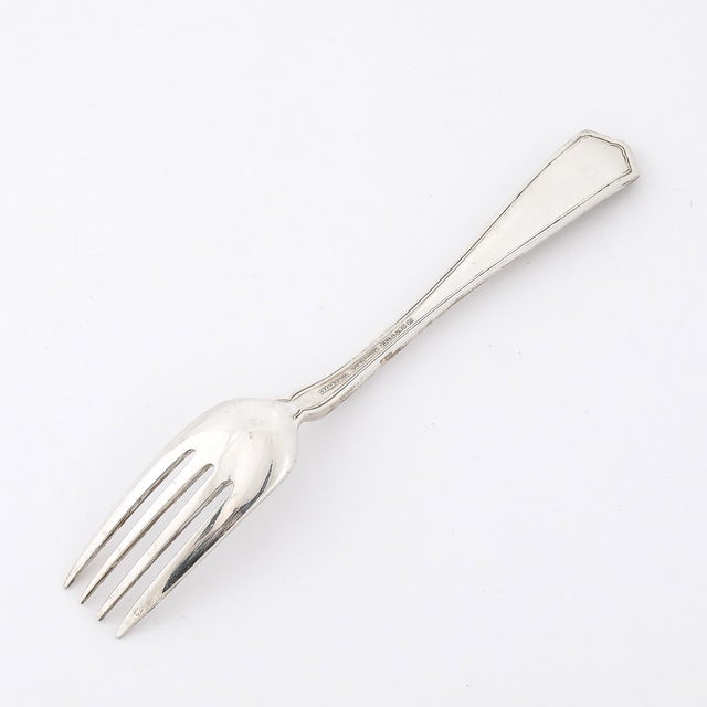 Tiffany and Co. Tiffany and Co. Sterling Silver Winthrop Pattern Dessert Fork For Sale - Image 4 of 9