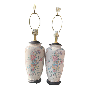 1980s Set of 2 Ethan Allen Asian Style Lamps