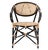 Wood Matthew Izzo Home Quay Black Bamboo and Rattan Café Chair For Sale - Image 7 of 7