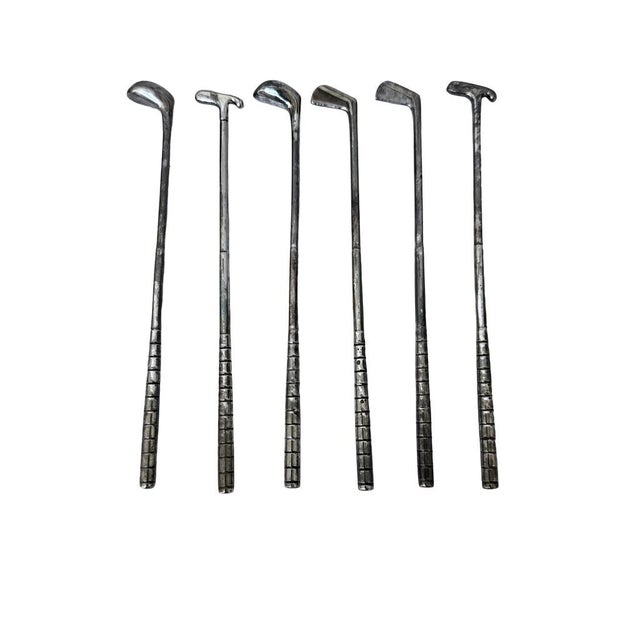 Marquis Waterford Crystal Golf Bag Holder W/ 6 Silver-Plated Golf Club Stirrers Made in Germany For Sale - Image 11 of 12