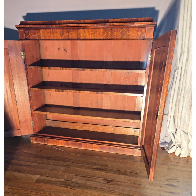Brown Late 19th Century "Louis" - A Victorian Rosewood Marquetry Cabinet. For Sale - Image 8 of 12